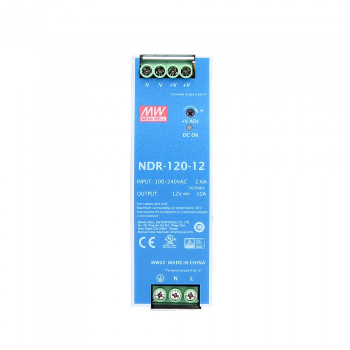 NDR-120-12 MEAN WELL 120W 12 V DC Netzteil Hutschiene 10A 115/230 VAC Einzelausgang Industrielle CNC-DIN-SCHIENE