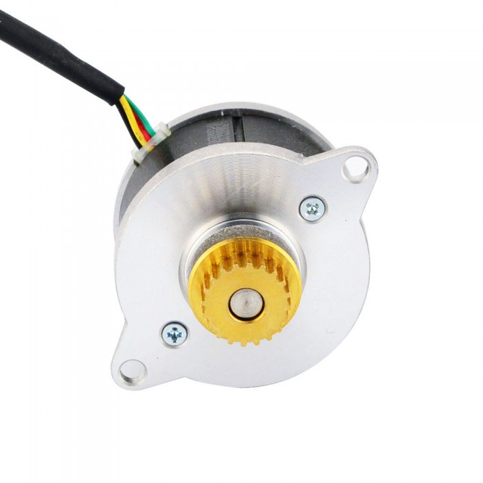 Runder Nema 14 Schrittmotor 0,9 Grad 9,5Ncm0,43A 3,83V mit Riemenscheibe Kleiner Hybrid-Schrittmotor