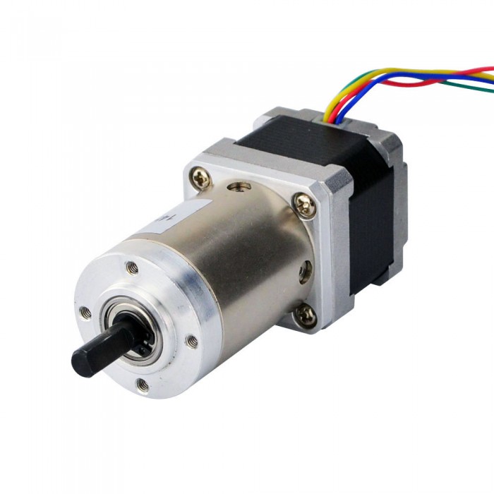 Nema 14 Schrittmotor mit Getriebe 5:1 NEMA14 0.8A 0.018 Grad 5,4 V 18Ncm 4 Drähte