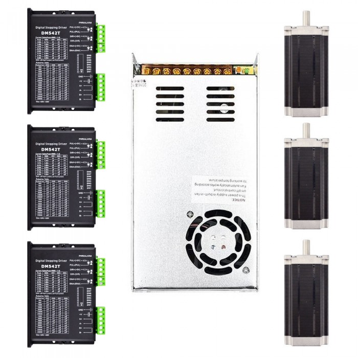 3-Achsen CNC-Fräser-Kit 3,0 Nm 1,8 Grad Bipolar Nema 23 Schrittmotor und Schritttreiber