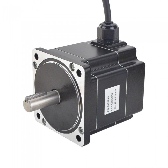 P Serie IP65 Wasserdichter Nema 34 Schrittmotor 1.8 Grad 6.0A 4.5Nm 2 Phasen Hybrid Schrittmotor