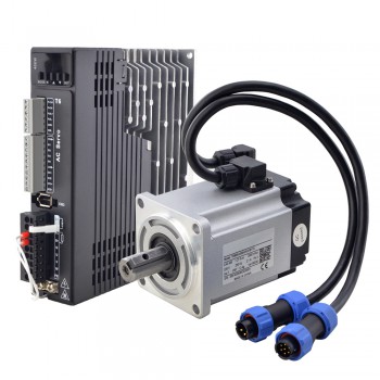 T6-Serie Kit 400W AC-Servomotor 3000rpm 1.27Nm 17-Bit Encoder IP65 + 400W AC-Servomotor-Treiber