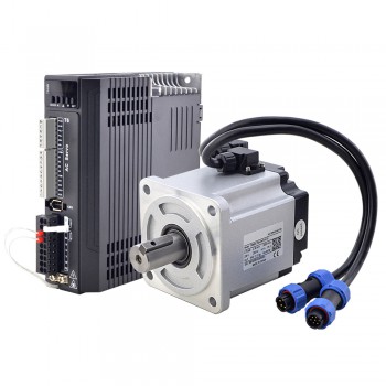 T6-Serie 750W 750W AC Servomotor Kit 3000rpm 2.39Nm 17-Bit Encoder IP65 + 750W Wechselstrom Servomotortreiber