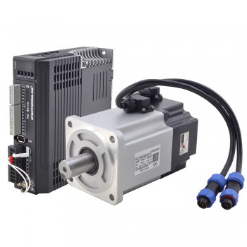 T6-Serie 1000W AC-Servomotor-Kit 3000 U/min 3.19Nm mit Brems 17-Bit Encoder IP65 + 1000W AC-Servomotortreiber