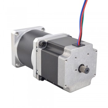 Doppelwellen Nema 23 Schrittmotor mit 50: 1 Planetengetriebe 102Ncm 2.8A 2.5V Nema23 Getriebe Schrittmotor