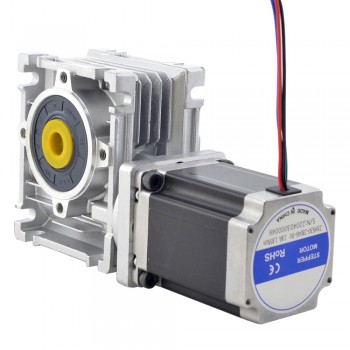 Nema 23 Schrittmotor mit 10:1 Schneckengetriebe L=113mm NMRV30 Drehzahlminderer mit Schneckengetriebe