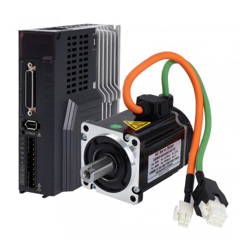 E6-Serie Kit 400W AC-Servomotor 3000rpm 1.27Nm 17-Bit Encoder IP65 mit 400W AC-Servomotortreiber