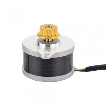 Runder Nema 14 Schrittmotor 0,9 Grad 9,5Ncm0,43A 3,83V mit Riemenscheibe Kleiner Hybrid-Schrittmotor