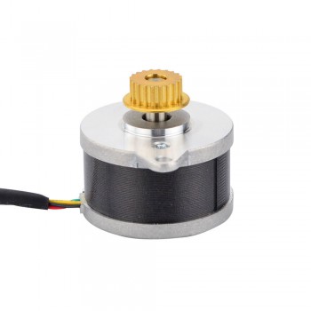 Runder Nema 14 Schrittmotor 0,9 Grad 9,5Ncm0,43A 3,83V mit Riemenscheibe Kleiner Hybrid-Schrittmotor