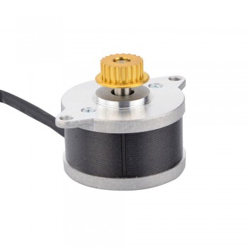 Runder Nema 14 Schrittmotor 0,9 Grad 9,5Ncm0,43A 3,83V mit Riemenscheibe Kleiner Hybrid-Schrittmotor