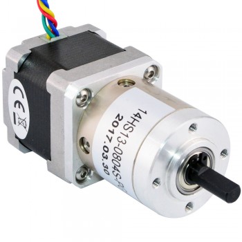 Nema 14 Bipolarer Schrittmotor mit Planetengetriebe 51:1  Schrittmotor mit Getriebe 5.4V 18Ncm 4 Anschlüssen