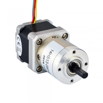 Nema 14 Schrittmotor mit Getriebe 27:1 NEMA14 0.8A 0.067 Grad 5,4 V 18Ncm 4 Drähte