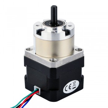 NEMA 17 Planetengetriebe Schrittmotor 5:1 Nema17 26Ncm 0.35 Grad 0.4A 12V Getriebe Schrittmotor