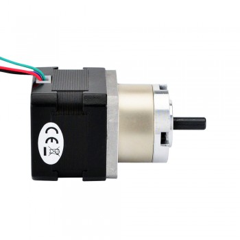 NEMA 17 Planetengetriebe Schrittmotor 5:1 Nema17 26Ncm 0.35 Grad 0.4A 12V Getriebe Schrittmotor