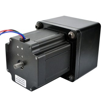 Nema 34 Schrittmotor 9:1 Stirnradgetriebe 0.2 Deg L=97mm 2.4V Bipolar Getriebe Schrittmotor mit Hinterer Welle