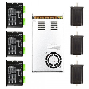 3-Achsen CNC-Fräser-Kit 3,1 Nm 1,8 Grad Bipolar Nema 24 Schrittmotor und Schritttreiber