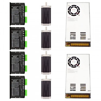 4-Achsen CNC Fräser-Kit 3,0 Nm 1,8 Grad Bipolar Nema 23 Schrittmotor und Schritttreiber