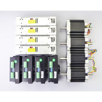 4-Achsen CNC-Kit 8,5-Nm 1,8 Grad Bipolar Nema 34 Schrittmotor, Treiber und Netzteil