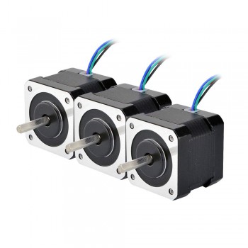 3PCS Nema 17 Schrittmotor Bipolar 45Ncm 2A 2.2V 42x40mm 4 Drähte mit 1m Kabel und Stecker