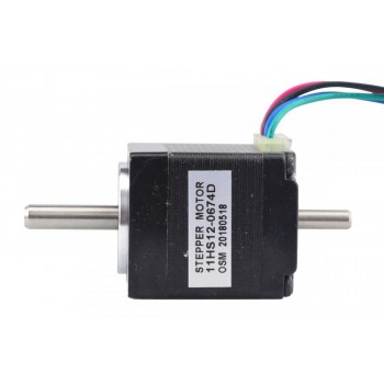 Doppelwelle Nema 11 Bipolar 1,8° Grad 7Ncm 0.67A 3.75V 28x28x31.5mm 4 Drähte Bipolar Miniatur Schrittmotor