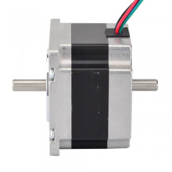 Doppelwelle Nema 23 Schrittmotor Bipolar 1,8 Grad 0,55 Nm 2,8A 2V 4 Drähte CNC Schrittmotor