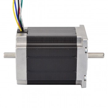 Doppelwelle Nema 23 Schrittmotor Unipolar 1,8 Grad 1,35 Nm 3A 3V 6 Drähte CNC Schrittmotor