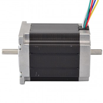 Doppelwelle Nema 23 Schrittmotor Unipolar 1,8 Grad 1,35 Nm 3A 3V 6 Drähte CNC Schrittmotor