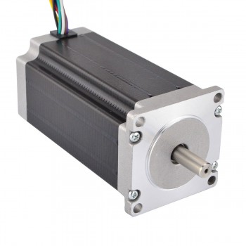 Doppelwelle Nema 23 Schrittmotor Bipolar 1,8 Grad 2,5 Nm 3A Hybrid-Schrittmotor mit 8 Anschlüssen