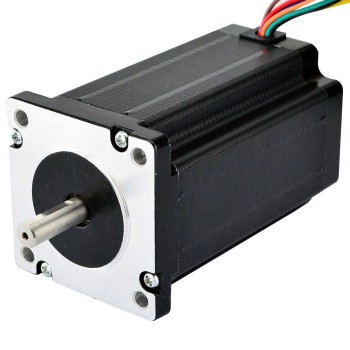 1-Achsen Schrittmotor-Kit 4,0 Nm 1,8 Grad Doppelwelle Nema 24 Schrittmotor und Treiber