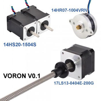 VORON V0.1 BOM Schrittmotoren 14HS20-1504S & 14HR07-1004VRN & 17LS13-0404E-200G