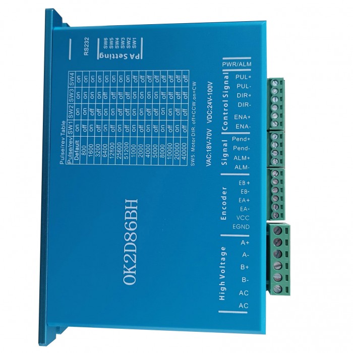 Closed-Loop-Schritttreiber 0~8,2A 18~70VDC für Nema 34 Schrittmotor