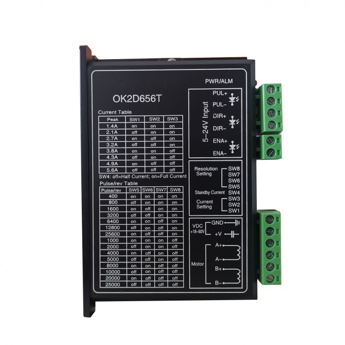 OK2D656T Zweiphasen-Schritttreiber für NEMA23 NEMA24 NEMA34 Schrittmotor