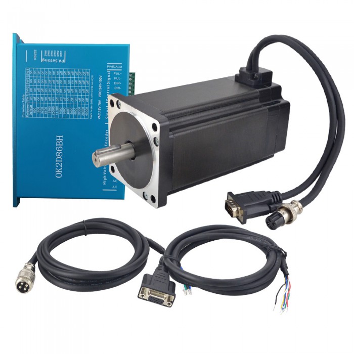 YE-Serie 1-Achsen Closed Loop Schrittmotor CNC-Kit 12,0 Nm Nema 34 Motor & Treiber