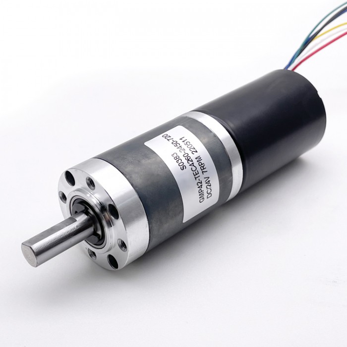2 Stück BLDC-Getriebemotor GMP42-TEC4260, Ø42 mm, 12V / 24V, 60 kg·cm, 21W, mit Planetengetriebe