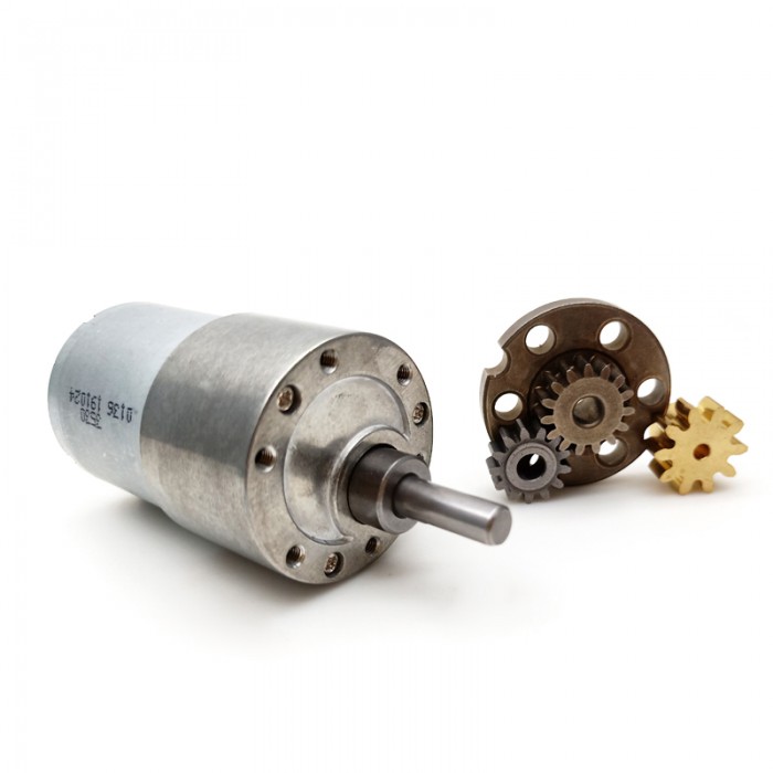 2 Stück DC-Getriebemotor, 12V / 24V, 8 kg·cm, Reduktionsgetriebe, 34,5 × 30,8 mm