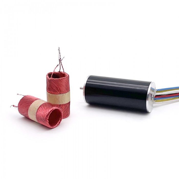 2 Stück runder BLDC-Motor, bürstenlos & kernlos, 12V / 24V, 32,6 g·cm, Ø16 × 36 mm, 2 mm Welle