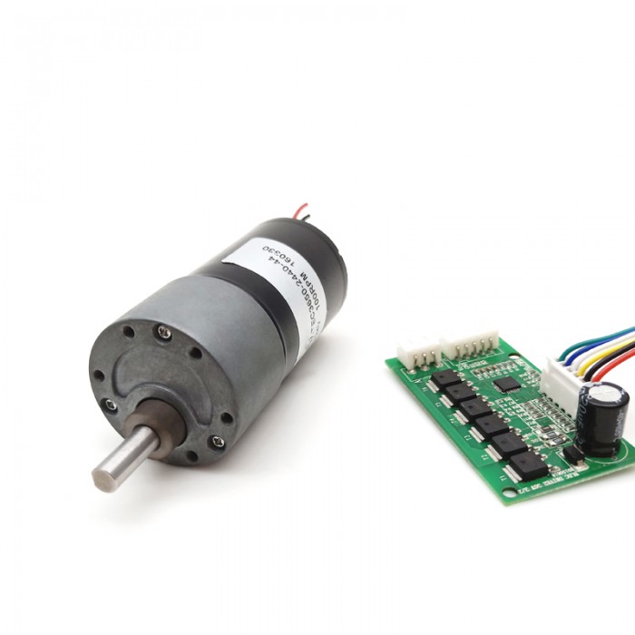 2 Stück Bürstenlose DC-Motor 12V / 24V, mit Stirnradgetriebe, 4–850 U/min, 0,7–10 kg·cm,Gleichstrommotor