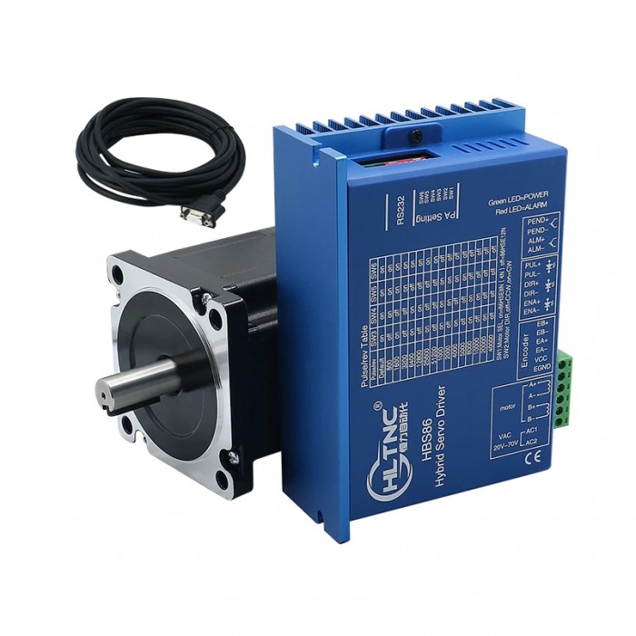 HLTNC Nema 34 Closed Loop Schrittmotor 12 Nm mit Bremse + Hybrid-Servotreiber-Kit für CNC Router