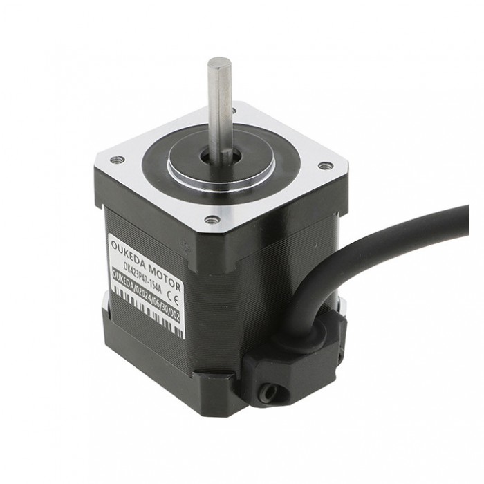 OUKEDA NEMA 17 Schrittmotor, 1,2°, 32 Ncm, 3-Phasen, 1,5A, 5,4V DC, D-Cut, 42 × 42 mm