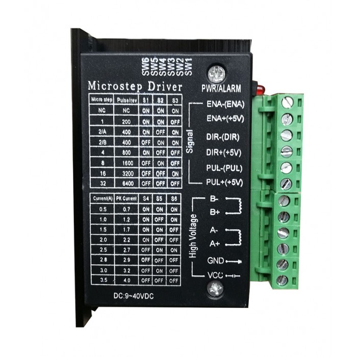 Oukeda TB6600 Motortreiber-Controller, 2-Phasen, 9–40VDC, 4A, für NEMA 17, 23, 24 Schrittmotoren