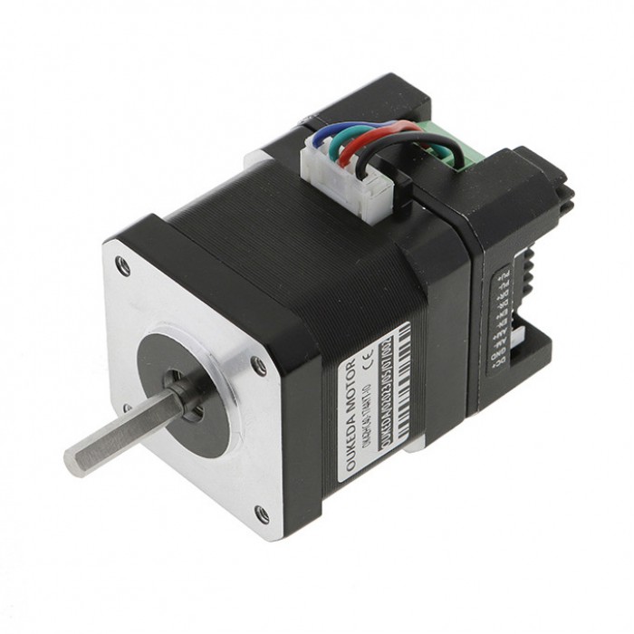 OUKEDA Integrierter NEMA 17 Schrittmotor mit Steuerung, 1,8°, 0,44 Nm, 1,68A, 2-Phasen