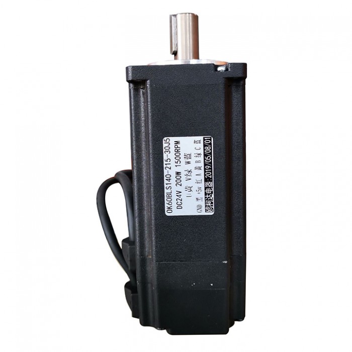 OUKEDA Bürstenloser Gleichstrommotor, 127 Ncm, 200W, 24V, 1800 U/min, 3-Phasen, Ø60 mm mit Passfedernut