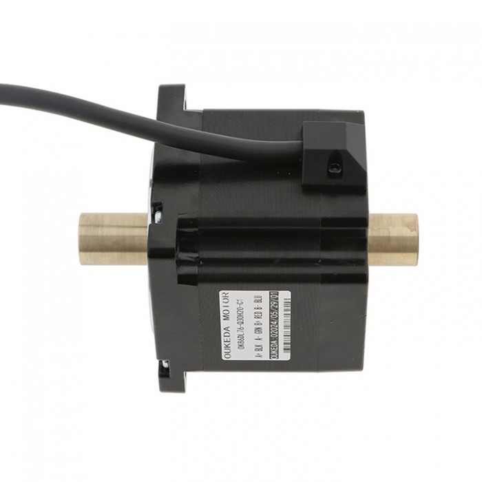 Oukeda NEMA 34 Schrittmotor mit Hohlwelle, Bipolar, 1,8°, 4,5 Nm, 6,0A, 2,1V, Doppelwelle, 4 Drähte