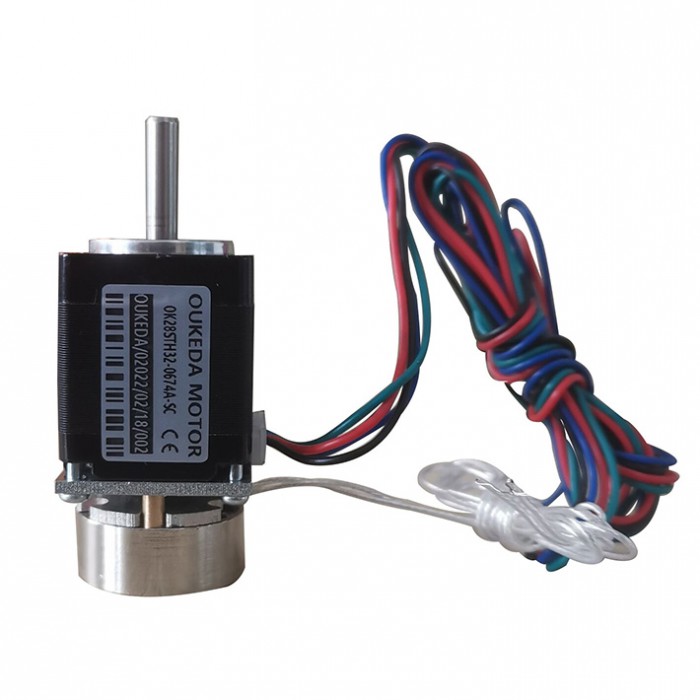 NEMA 11 Schrittmotor mit Bremse, 1,8°, 5,88 Ncm, 3,75V, 0,67A, 28 × 28 mm, 2-Phasen, D-Cut Welle