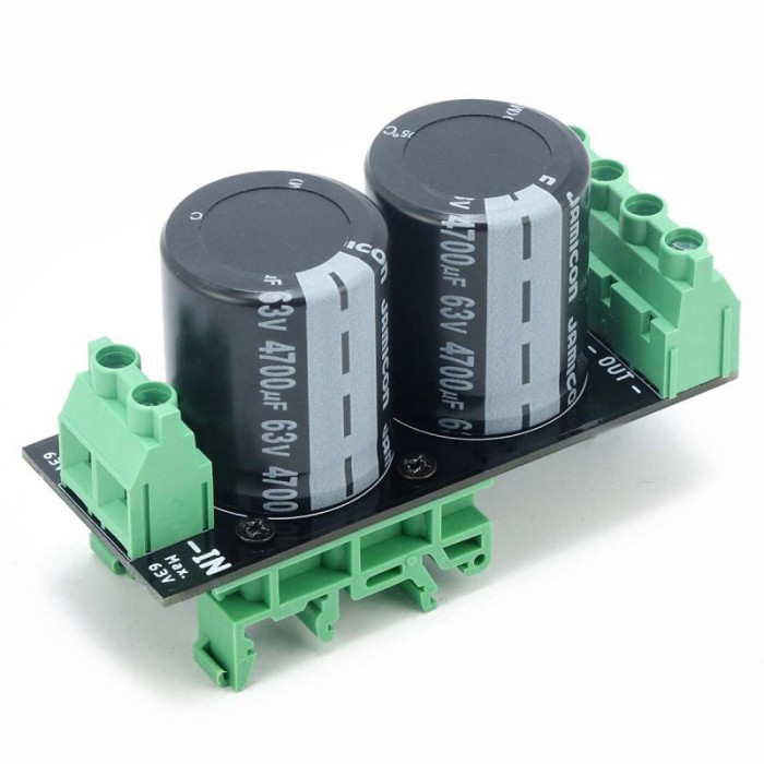 Pufferkondensator-Modul 9400µF / 63V zur Montage auf Hutschiene (DIN-Schiene)