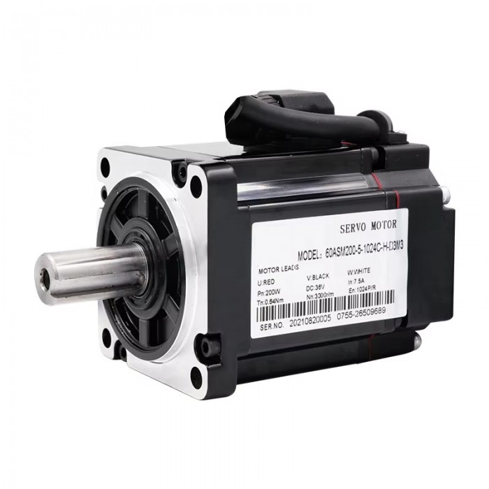DC-Servomotor, 0,64 Nm, 36V, 200W, 7,5A, 3000 U/min, mit 1024 Linien Magnet-Encoder, 60 × 60 mm