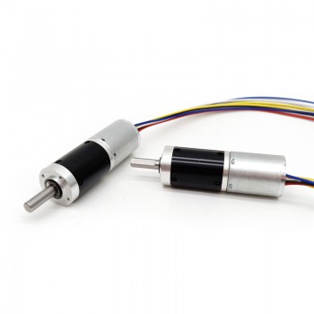 2 Stück BLDC-Getriebemotor GMP24-TEC2430, Ø24 mm, 12V / 24V, 5,0 kg·cm, 2,3W, mit Planetengetriebe
