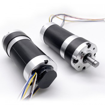 2 Stück BLDC-Getriebemotor GMP60-TEC56100, Ø60 mm, 12V / 24V, 200 kg·cm, 18–132W, mit Planetengetriebe