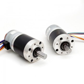 2 Stück 12V Schrittmotor mit Planetengetriebe, 4 Phasen, DC-Getriebemotor mit Untersetzung