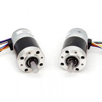 2 Stück 12V Schrittmotor mit Planetengetriebe, 4 Phasen, DC-Getriebemotor mit Untersetzung